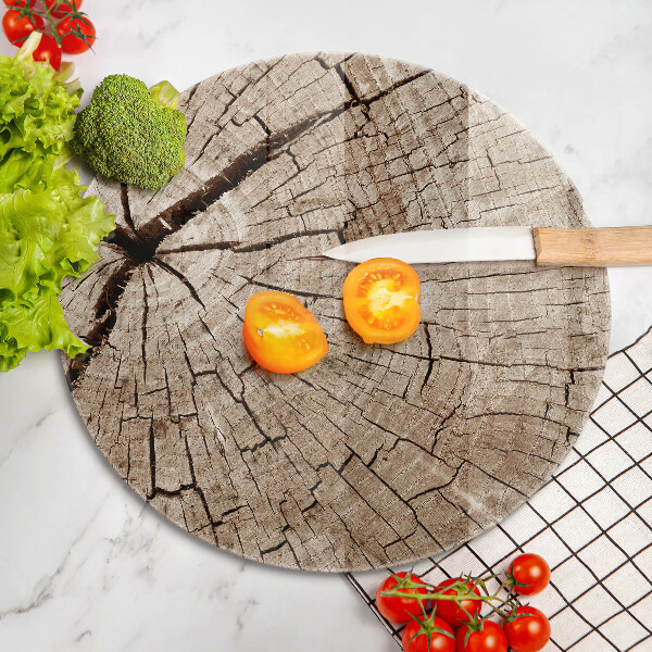 Skleněná deska do kuchyně Průřez stromem