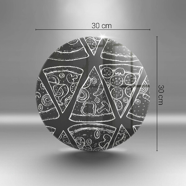 Skleněná deska do kuchyně Pizza ilustrace