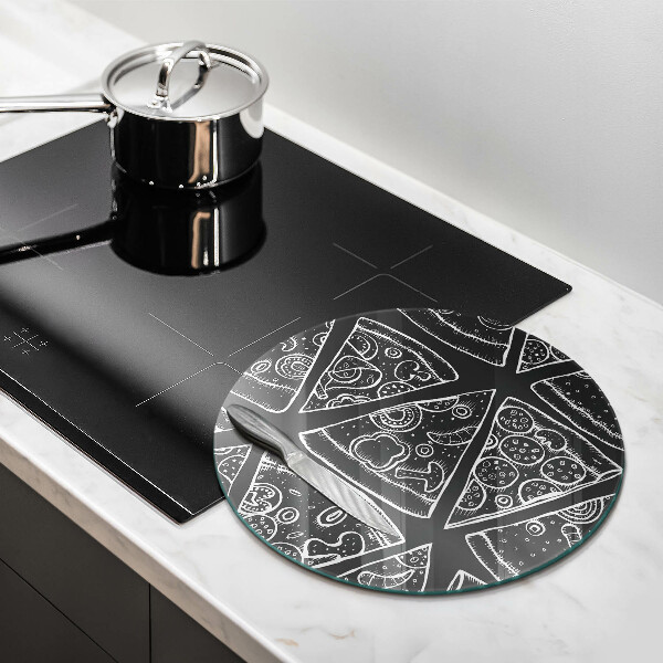 Skleněná deska do kuchyně Pizza ilustrace