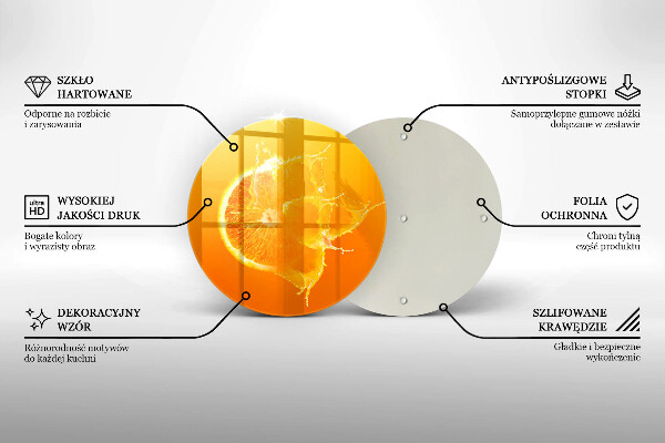 Skleněná deska do kuchyně Šťavnaté oranžové ovoce