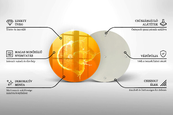 Skleněná deska do kuchyně Šťavnaté oranžové ovoce