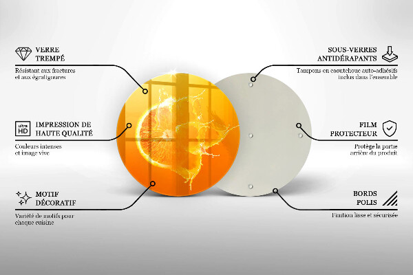 Skleněná deska do kuchyně Šťavnaté oranžové ovoce