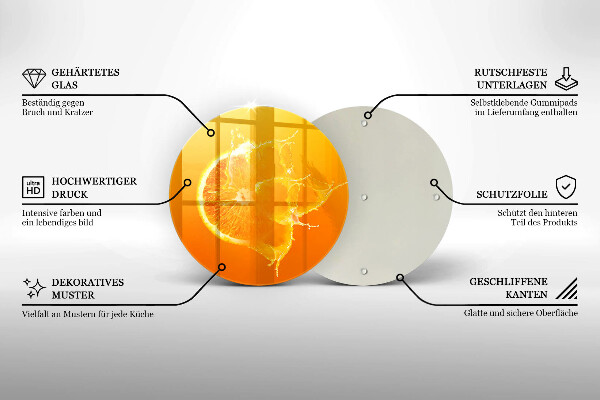 Skleněná deska do kuchyně Šťavnaté oranžové ovoce