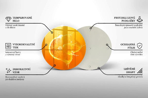 Skleněná deska do kuchyně Šťavnaté oranžové ovoce