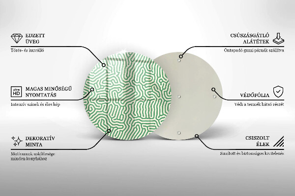 Skleněná deska do kuchyně Abstraktní linie