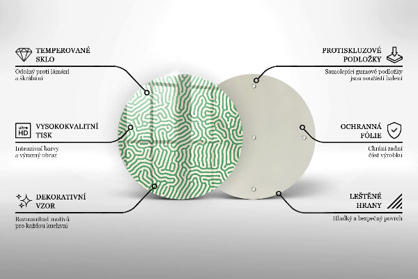 Skleněná deska do kuchyně Abstraktní linie