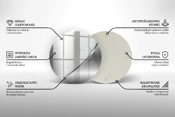 Skleněná deska do kuchyně Kovové tvary
