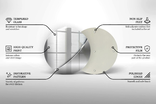 Skleněná deska do kuchyně Kovové tvary