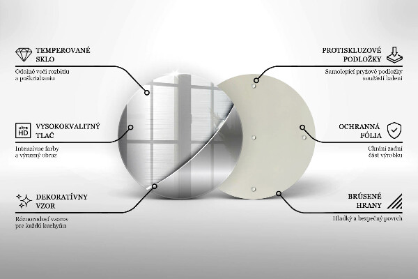 Skleněná deska do kuchyně Kovové tvary