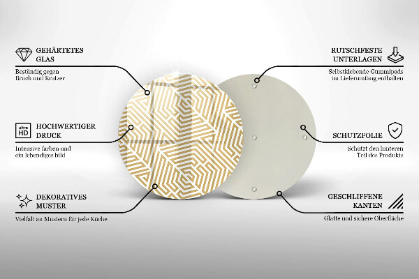 Skleněná deska do kuchyně Geometrické čáry