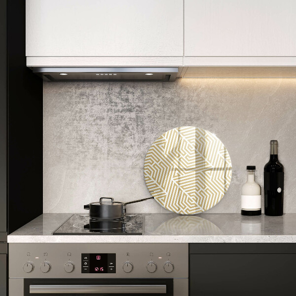 Skleněná deska do kuchyně Geometrické čáry