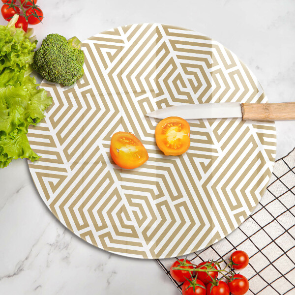 Skleněná deska do kuchyně Geometrické čáry