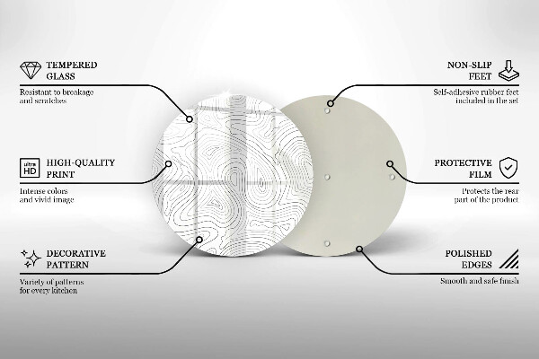 Skleněná deska do kuchyně Abstraktní tvary