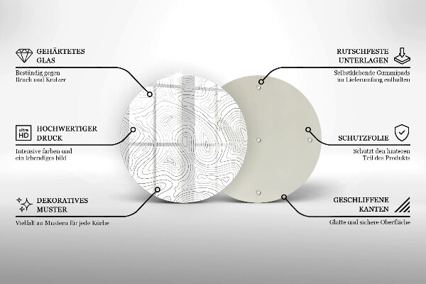 Skleněná deska do kuchyně Abstraktní tvary