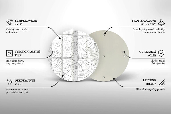 Skleněná deska do kuchyně Abstraktní tvary