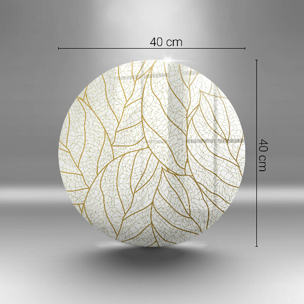 Skleněná deska do kuchyně Line-art listy vzor