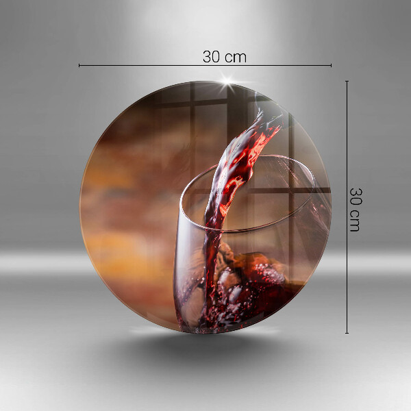 Skleněná deska do kuchyně Červené víno a sklenice