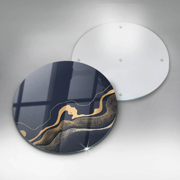 Skleněná deska do kuchyně Abstraktní zlaté čáry