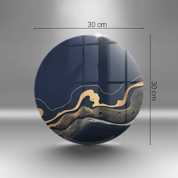 Skleněná deska do kuchyně Abstraktní zlaté čáry