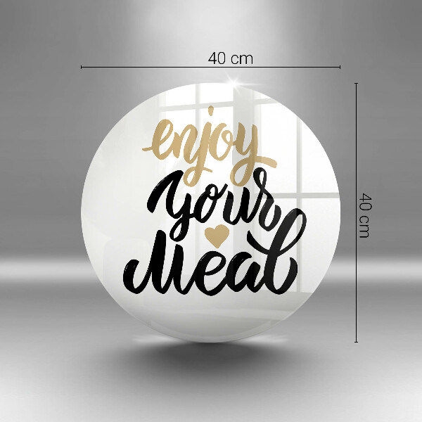 Skleněná deska do kuchyně Nápis enjoy your meal