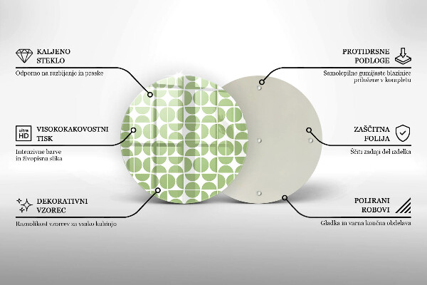 Skleněná deska do kuchyně Vzor boho tvarů