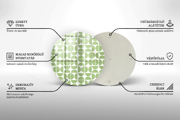 Skleněná deska do kuchyně Vzor boho tvarů