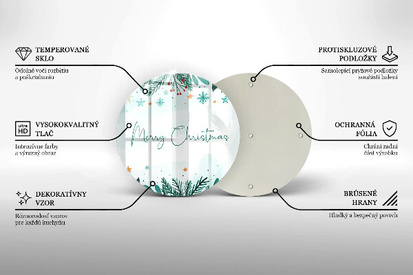 Skleněná deska do kuchyně Merry christmas