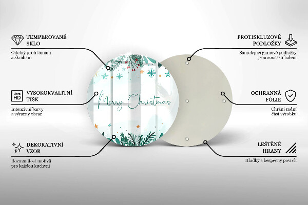 Skleněná deska do kuchyně Merry christmas