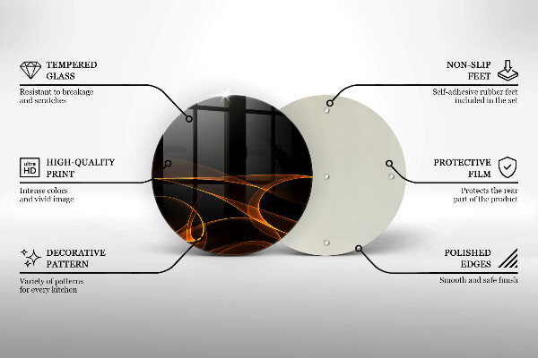 Skleněná deska do kuchyně Abstraktní linie