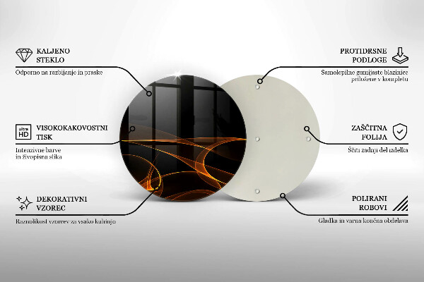 Skleněná deska do kuchyně Abstraktní linie