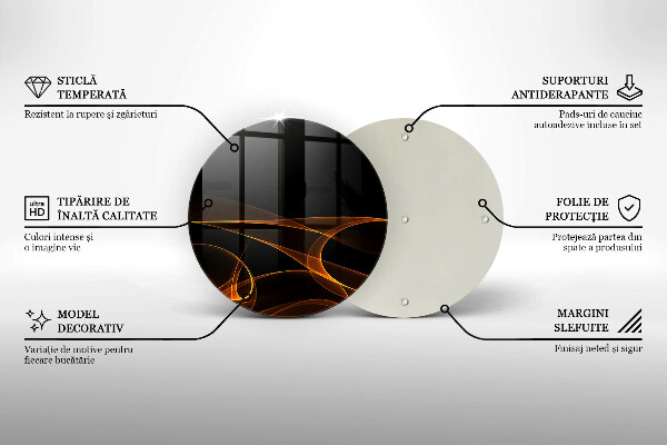 Skleněná deska do kuchyně Abstraktní linie