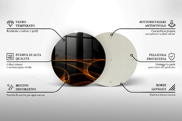Skleněná deska do kuchyně Abstraktní linie