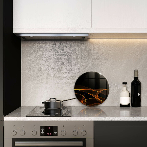 Skleněná deska do kuchyně Abstraktní linie