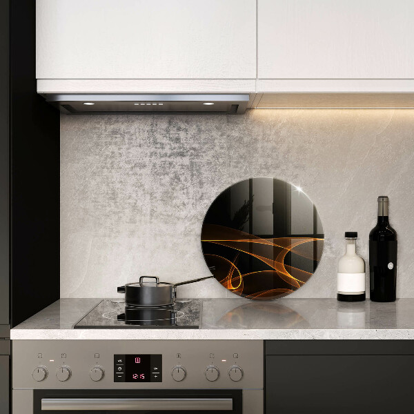 Skleněná deska do kuchyně Abstraktní linie