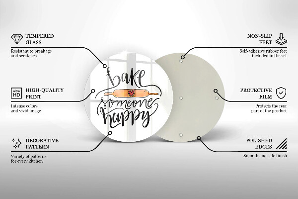 Skleněná deska do kuchyně Bake someone happy