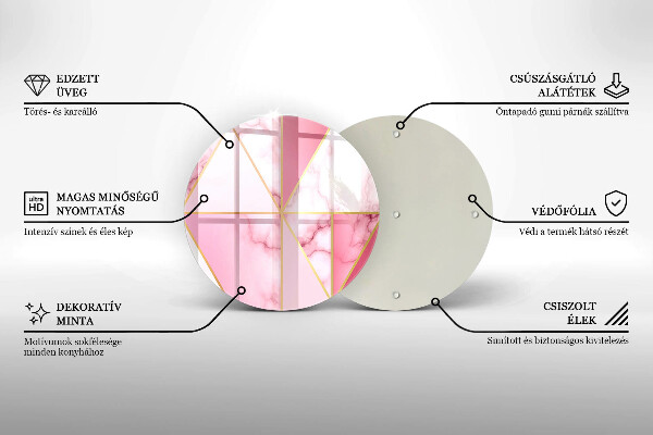 Skleněná deska do kuchyně Geometrický mramor