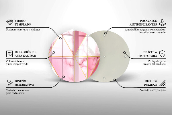 Skleněná deska do kuchyně Geometrický mramor