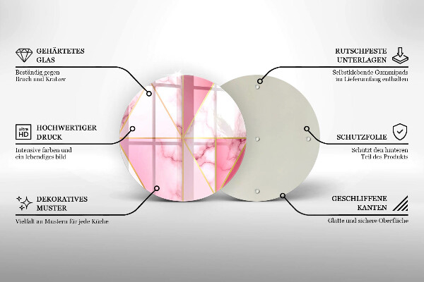 Skleněná deska do kuchyně Geometrický mramor