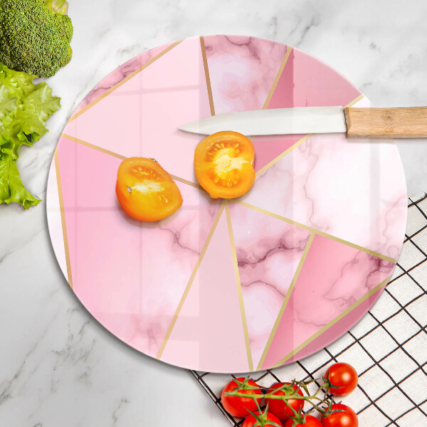 Skleněná deska do kuchyně Geometrický mramor