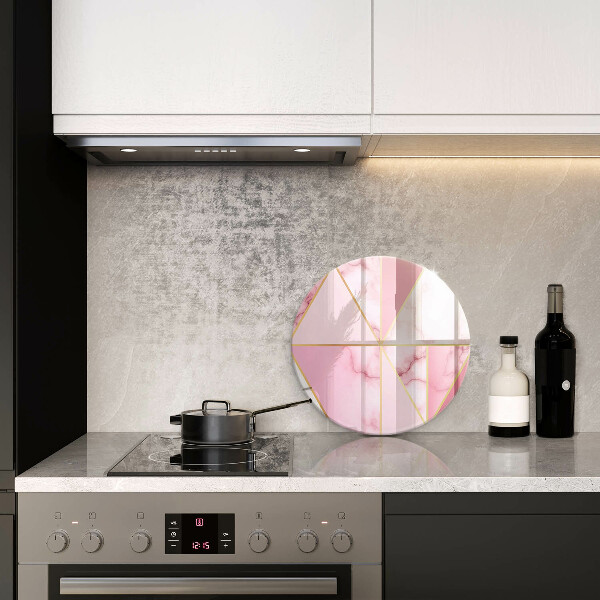 Skleněná deska do kuchyně Geometrický mramor