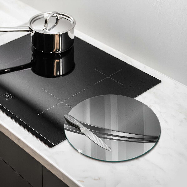 Skleněná deska do kuchyně Kovová abstrakce