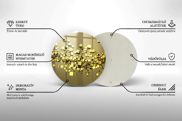 Skleněná deska do kuchyně Abstraktní 3d geometrie