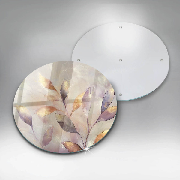 Skleněná deska do kuchyně Malované boho listy