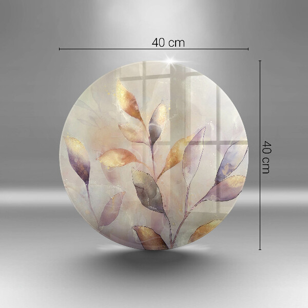 Skleněná deska do kuchyně Malované boho listy