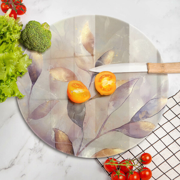 Skleněná deska do kuchyně Malované boho listy