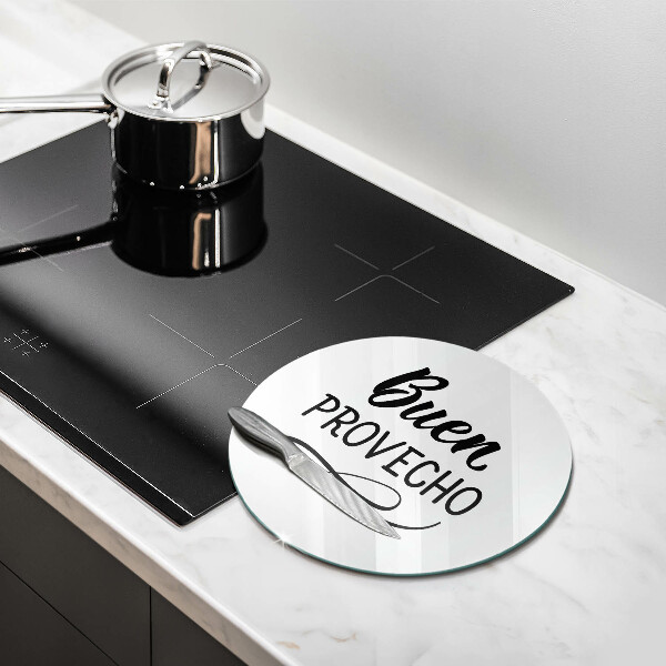 Skleněná deska do kuchyně Buen provecho