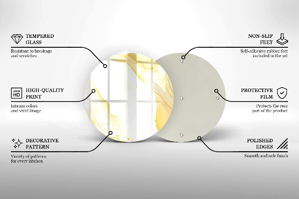 Skleněná deska do kuchyně Zlatá abstrakce