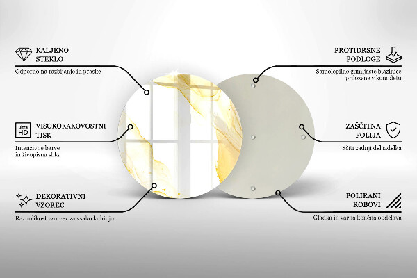 Skleněná deska do kuchyně Zlatá abstrakce