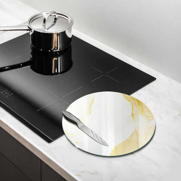 Skleněná deska do kuchyně Zlatá abstrakce