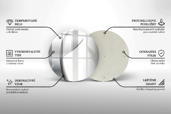 Skleněná deska do kuchyně Stříbrná kovová abstrakce